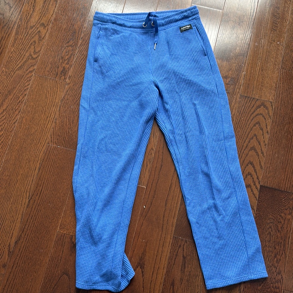 cobalt performance, waffle knit pants